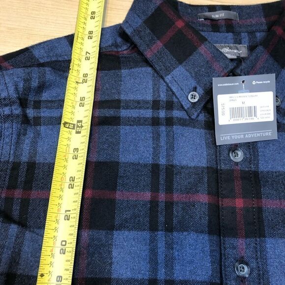 NWT EDDIE BAUER MEN’s Plaid Flannel slim fit M - Picture 4 of 9